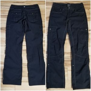 Kuhl Hiking Convertible Cargo Pants Vintage Patina Dye Blue Size 2 6 Pocket EUC!